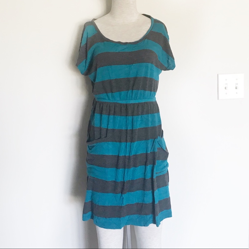 Teal & Grey knit dress